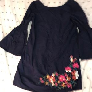 Blue dress with floral design